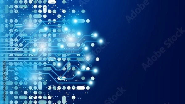 Fototapeta Abstract digital technology background with Microelectronics Circuits Board Background.