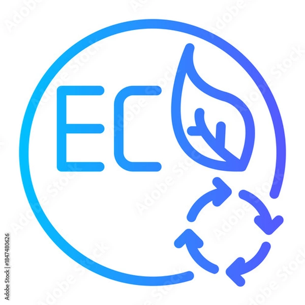 Obraz Environmental Sustainability Recycling Leaf Icon	
