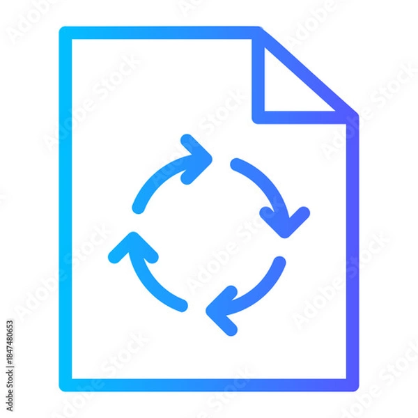 Obraz File Document Update Process Icon Outline	