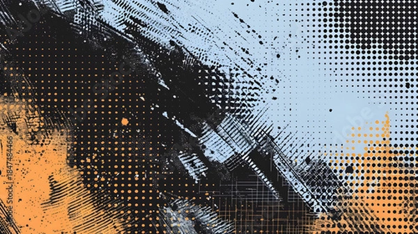 Fototapeta Aesthetic dotted design element Modern art Abst