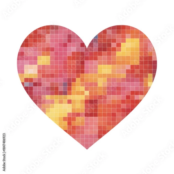 Obraz Pixelated heart mosaic
