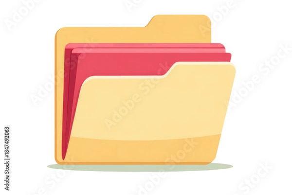 Obraz File folder partially open with tab visible