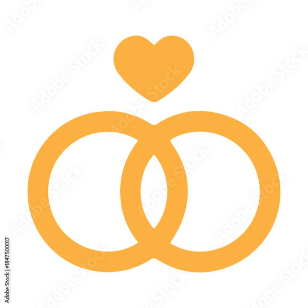 Obraz Wedding Rings With Heart