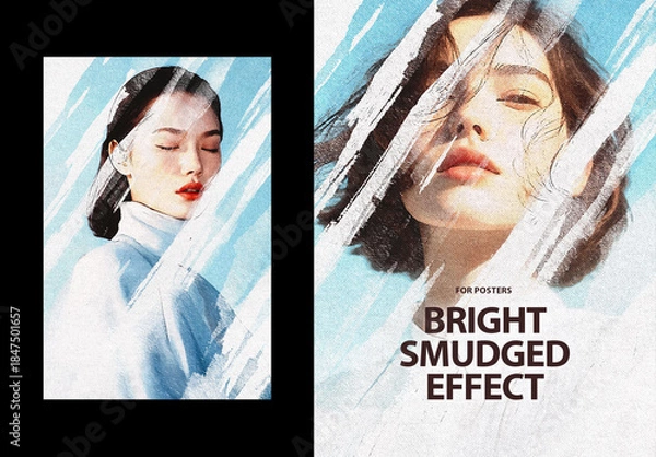 Obraz Paint Stroke Poster Photo Effect Mockup