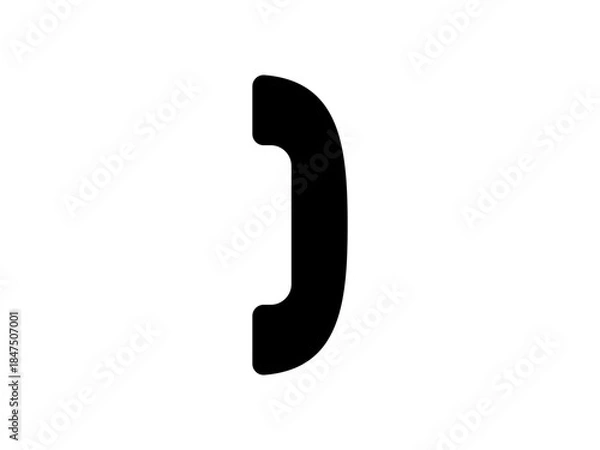 Obraz 電話を使う人のイラスト – Person Using  telephone Illustration