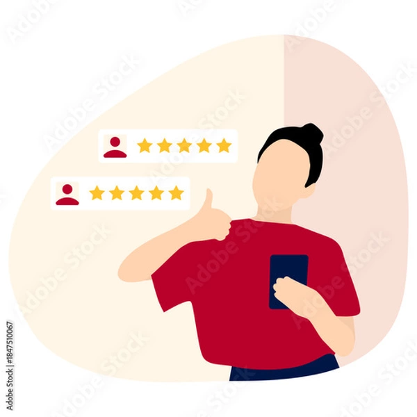 Obraz Customer Feedback Rating Illustration