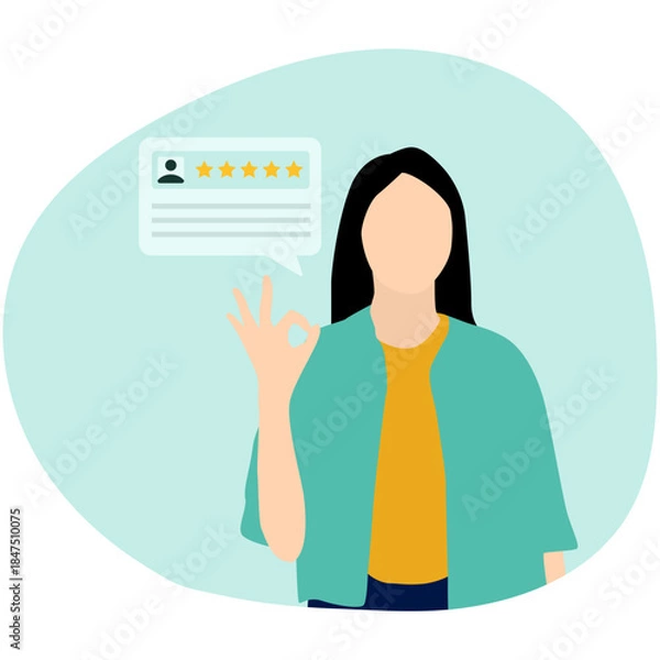 Obraz Customer Feedback Rating Illustration