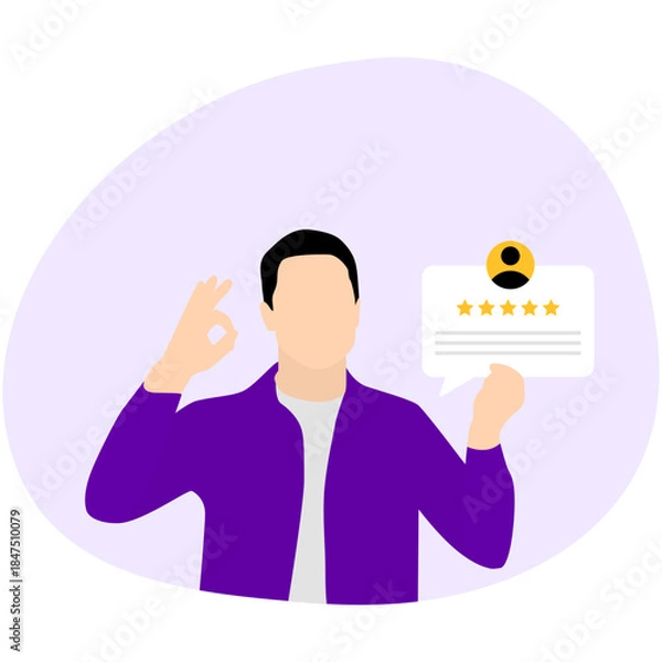 Obraz Customer Feedback Rating Illustration