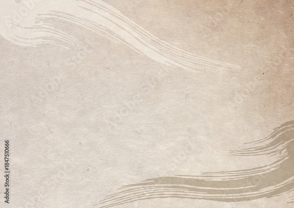 Obraz 和紙と筆模様