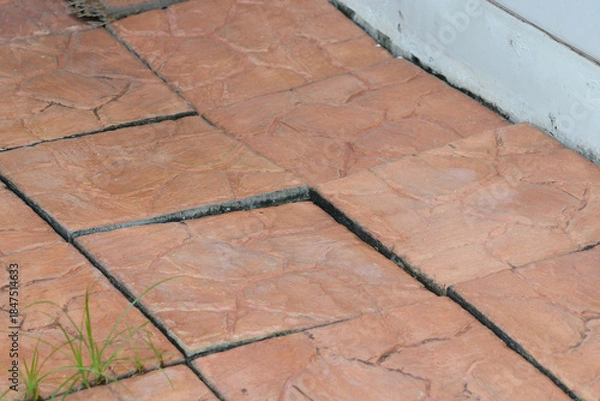 Obraz Sunken Floor Tiles in Residential Area.
