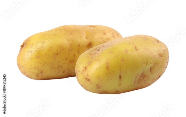 Obraz two potatoes isolated on white background