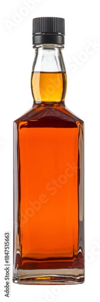 Obraz whiskey bottle isolated on white background.