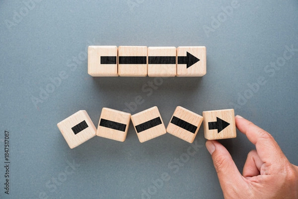 Obraz Standard process versus real world execution with human decision