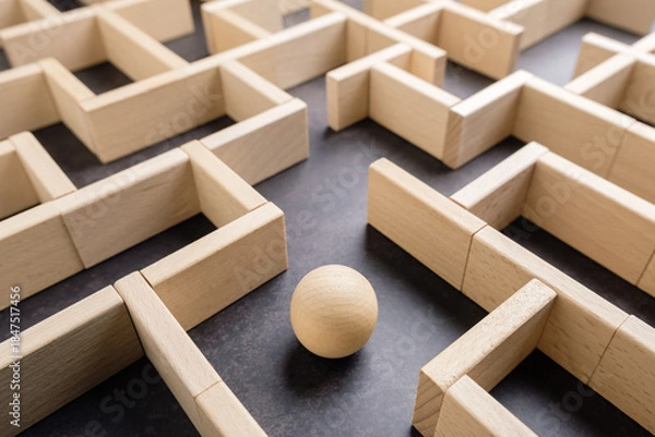 Obraz Navigating complex business challenges and problem solving decisions