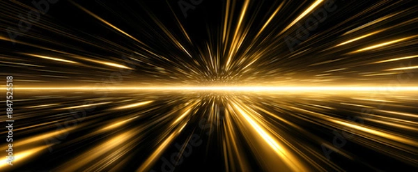 Fototapeta Golden light line background 