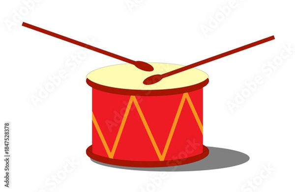 Fototapeta a drum on a white background,