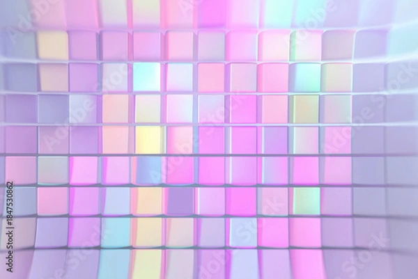 Obraz Futuristic pastel gradient grid background — smooth glow abstract UI wallpaper