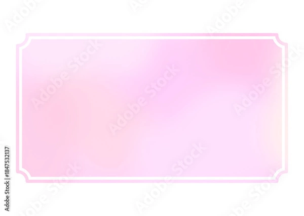 Obraz ピンクのグラデーションのフレーム 枠のイラスト 背景 壁紙素材