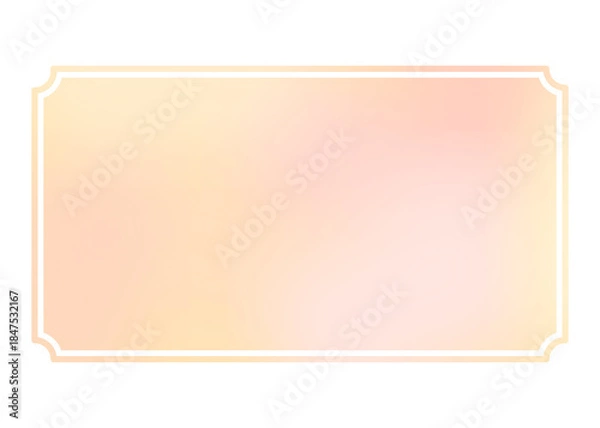 Obraz 黄色とオレンジ色のグラデーションのフレーム 枠のイラスト 背景 壁紙素材