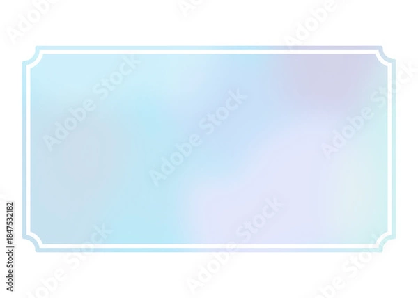 Obraz ブルーのグラデーションのフレーム 枠のイラスト 背景 壁紙素材