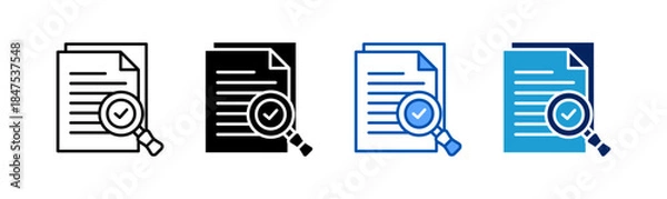 Obraz Audit icon set multiple style collection