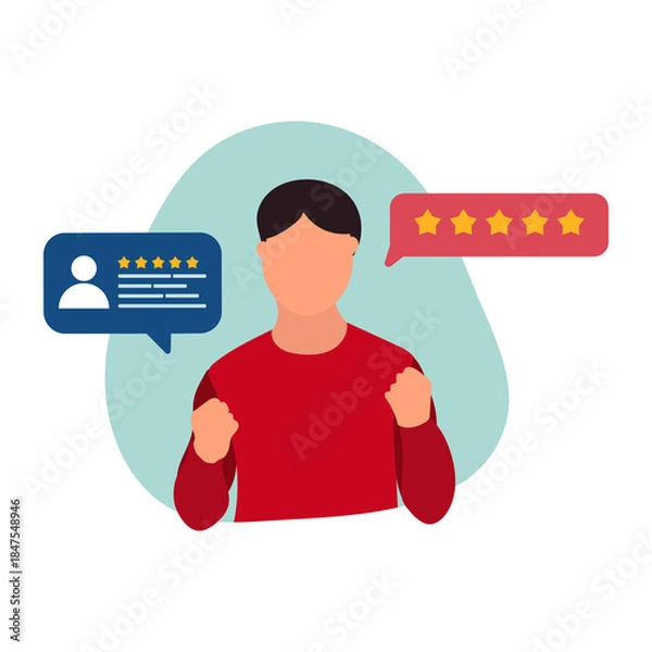 Obraz Custome Feedback Rating Illustration