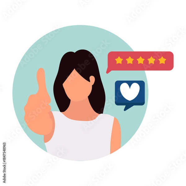 Obraz Custome Feedback Rating Illustration