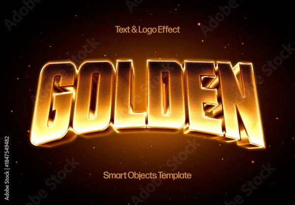Obraz Shining Gold Text Effect Mockup