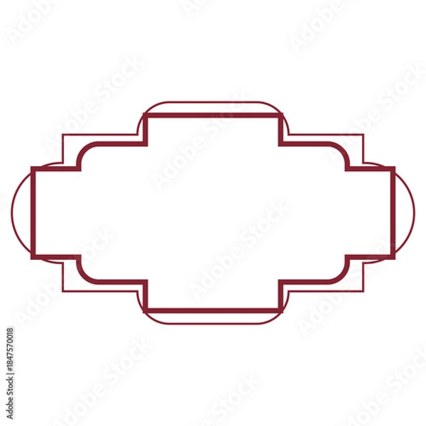 Obraz simple red chinese border fra...