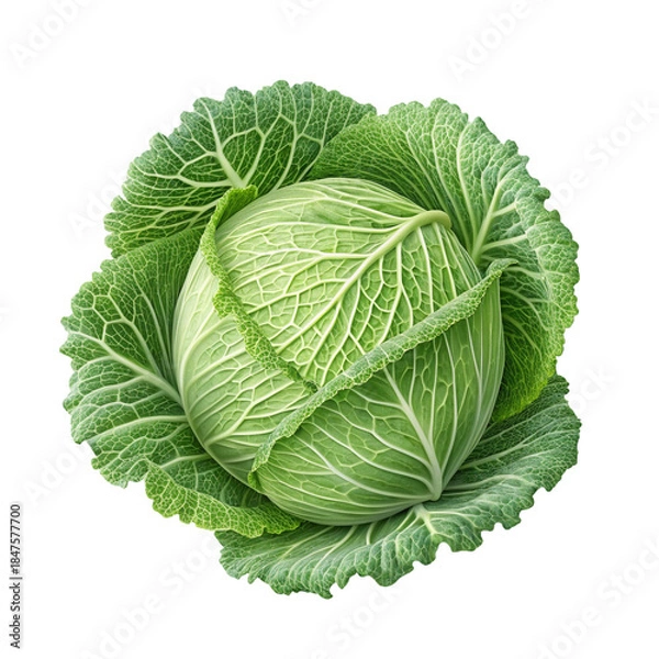 Obraz cabbage isolated on white background
