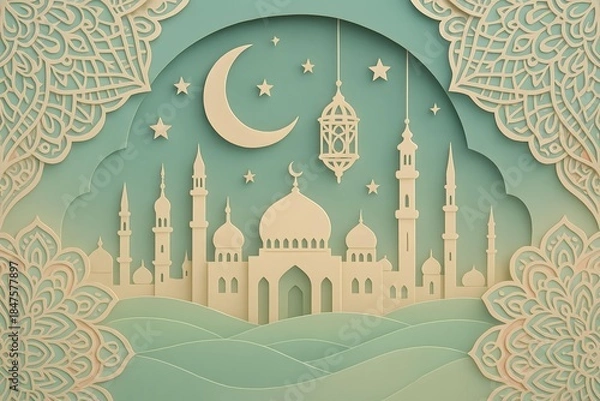 Obraz mosque in the night