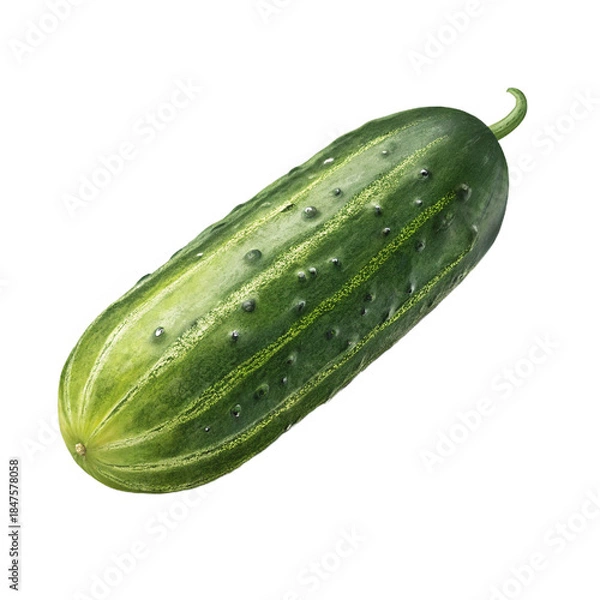 Obraz cucumber isolated on white background