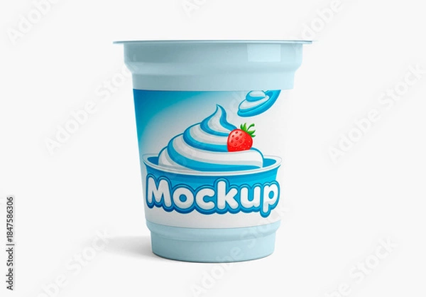 Fototapeta Yogurt Container Mockup