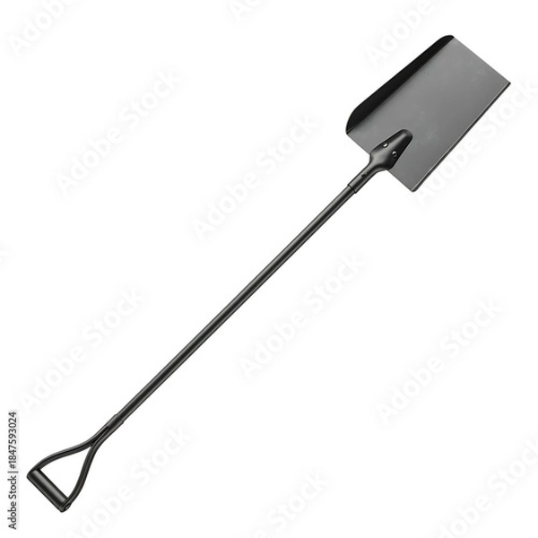 Obraz Shovel with long handle and flat blade