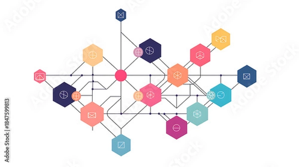 Obraz abstract colorful background with circles