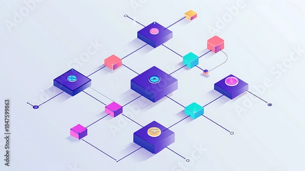 Obraz network cable on a white background