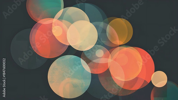 Obraz abstract background with colorful circles