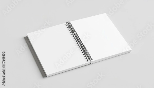 Fototapeta Vertical Blank Notebook Mockup Studio Portrait
