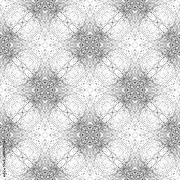 Obraz seamless op art creative pattern, ornament, modern linear background, original vector decoration