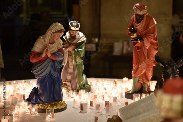 Obraz Santons de la crèche de Noël