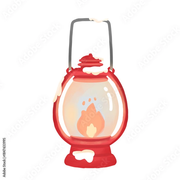 Obraz red oil lamp