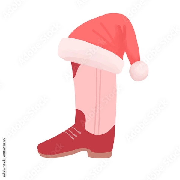 Obraz Howdy Christmas boot cartoon 
