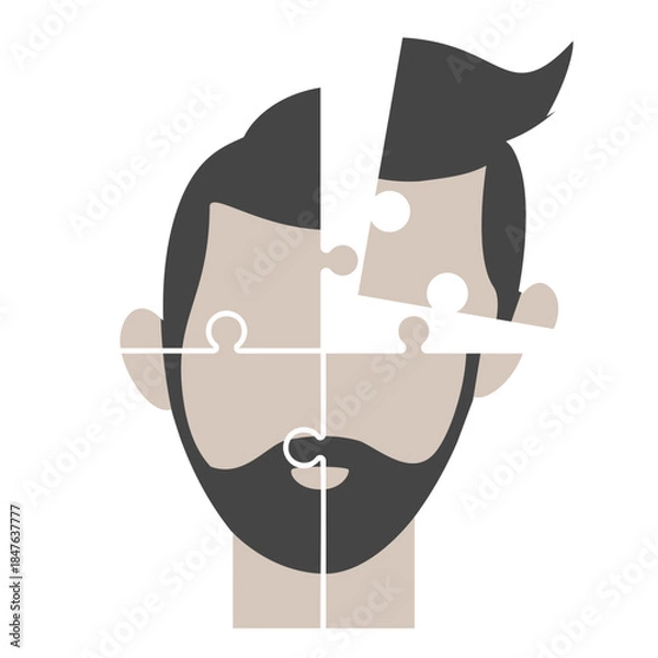 Obraz human head puzzle