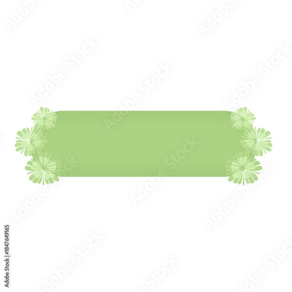 Obraz Green Floral Frame text box