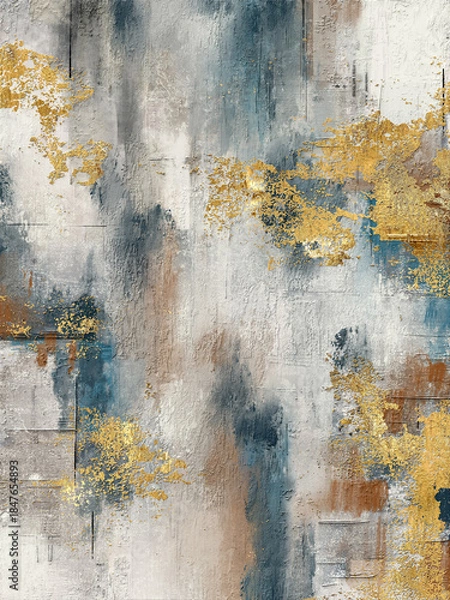 Fototapeta Contemporary abstract painting with bold lines and geometric shapes, perfect for adding a modern touch to spaces that need a stylish and artistic focal point