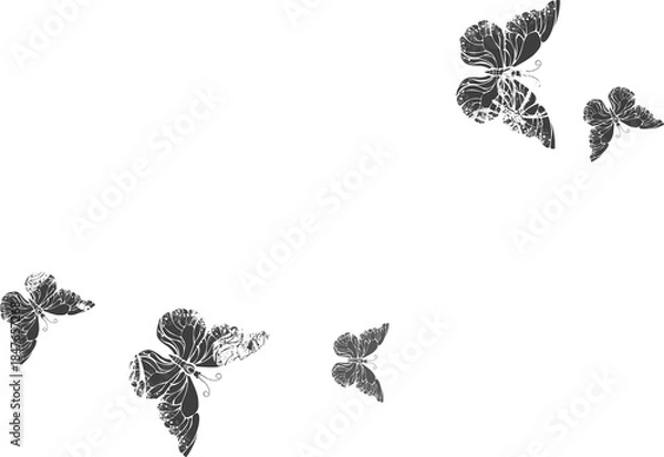 Obraz Chalk Infnity with Butterflies