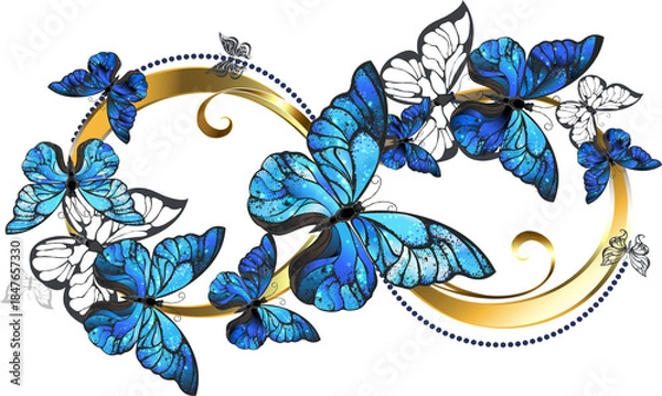 Obraz Infinity of morpho butterflies