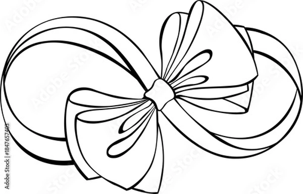 Obraz Infinity with outline bow