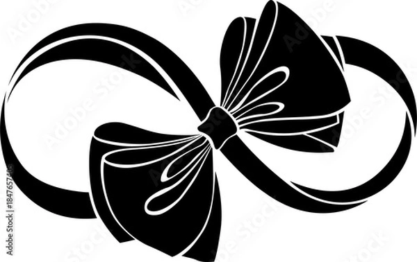 Obraz Infinity with outline bow