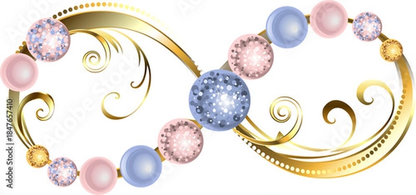 Obraz Symbol Infinity of Fashion Beads